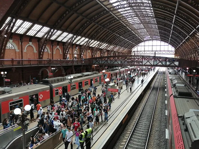 Estação de trem em São Paulo